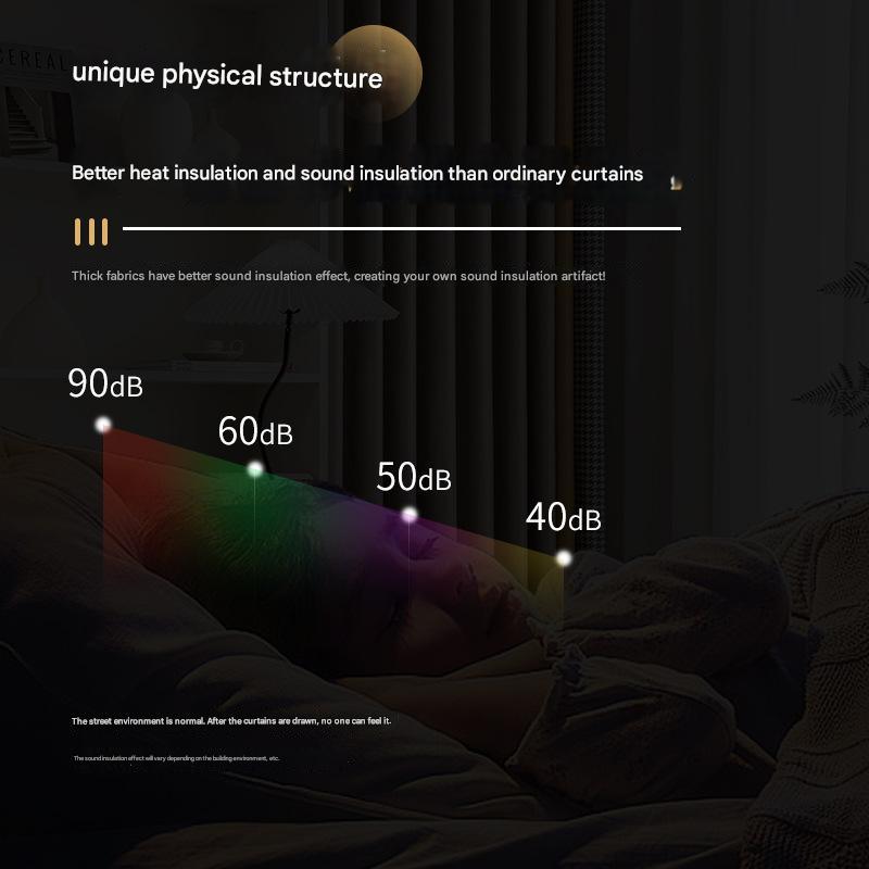 B439 Manufacturers wholesale thickened curtain fabric solid color splicing blackout soundproof living room finished fabric flannel curtain