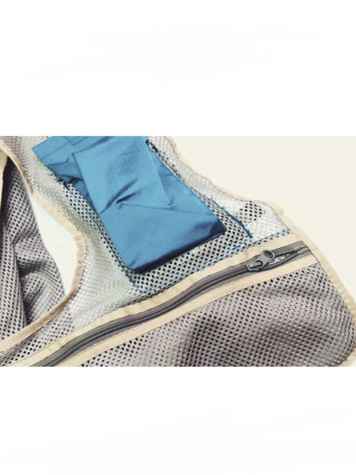 Men and Women Functional Workwear Vest Coats Trendy Outdoor Loose Breathable Spliced Hollow Mesh Multi-pocket Handsome Waistcoat X250403