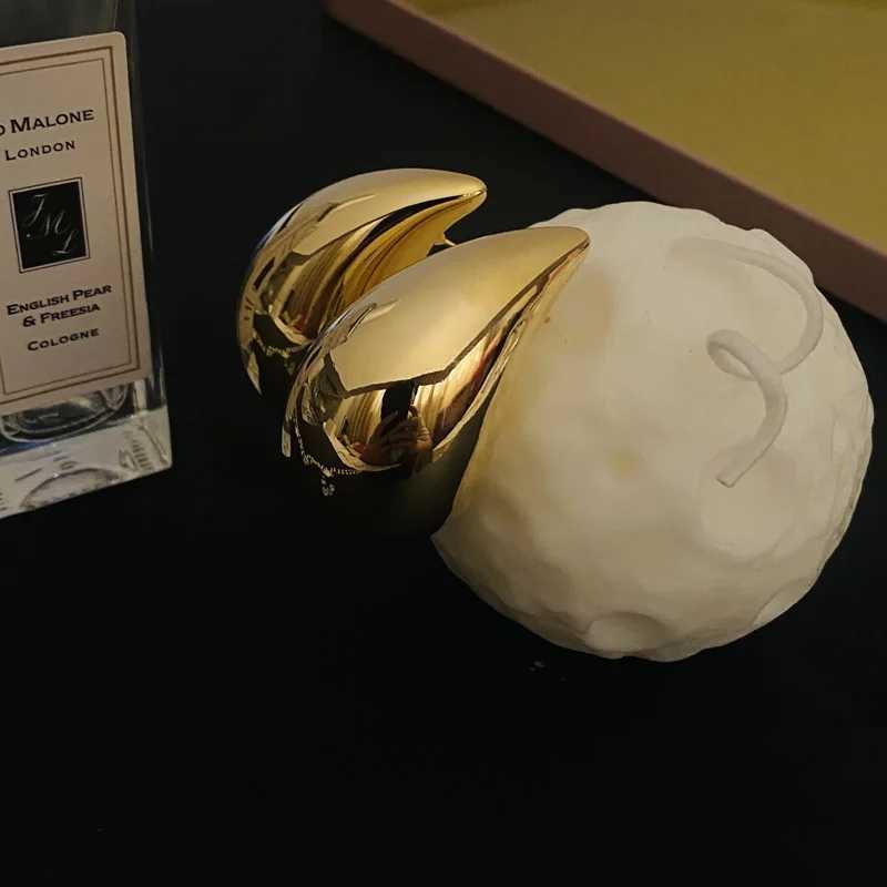 Large female water drop earrings with 18K gold-plated lightweight hypoallergenic trendy jewelry accessories measuring 4.3 * 2.8cm Y250401