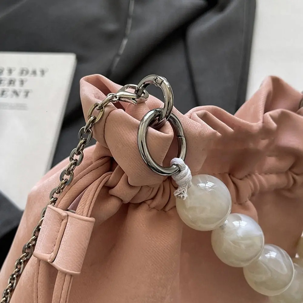 Retro Bead Drawstring Bag Hanfu Handbag Shoulder Bag New Chinese Style Bag Ancient Style Chinese Chain Crossbody Bag Daily R251103