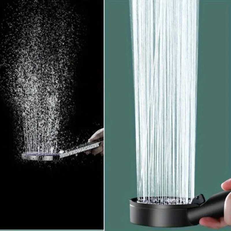 5 Modes Adjustable Rain Drenching Mode Black Bath Shower Water Saving High Pressure Shower Bathro Accessories Y251103