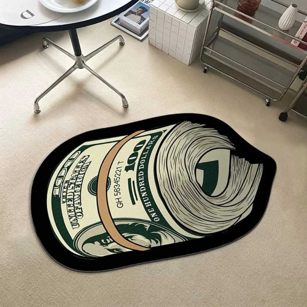 VIKAMA Personsed Dollar Pattern Rug Living Room Bedroom Hallway Non Slip Easy Clean Instagram Worthy Home Decor Rug C251103