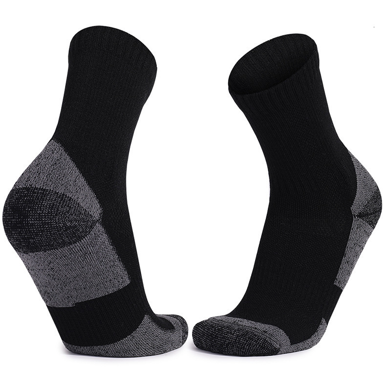 YUEDGE Mens Socks Cotton Cushioned Mid Crew Socks For Hiking Running Sport Work5 Pairs Pack251027