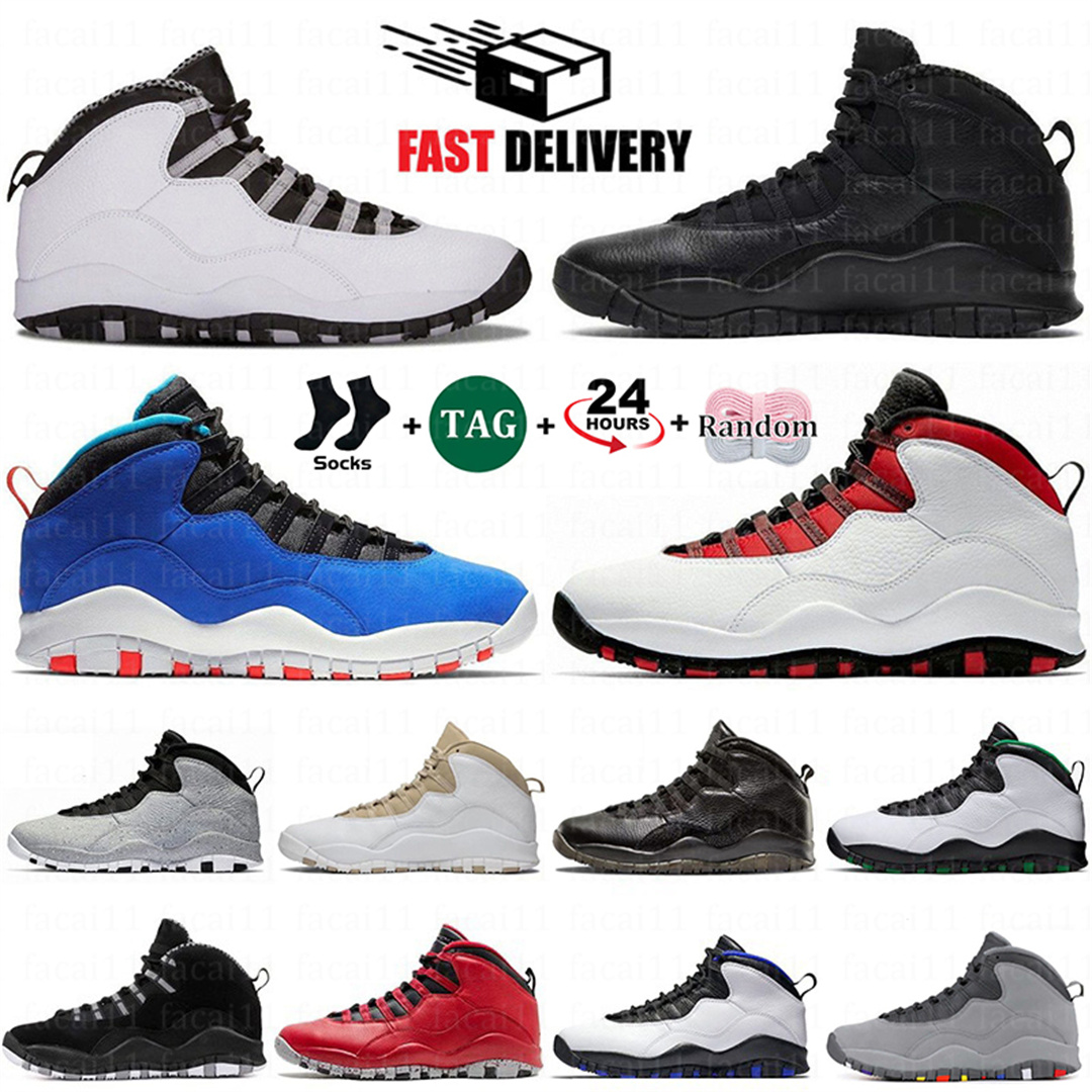 2025 New 10 Basketball Shoes 10s Sports Sneakers Steel Athletics Trainers Footwear Cement Cool Grey Desert Camo Orlando Powder Blue Men Outdoor Trainers