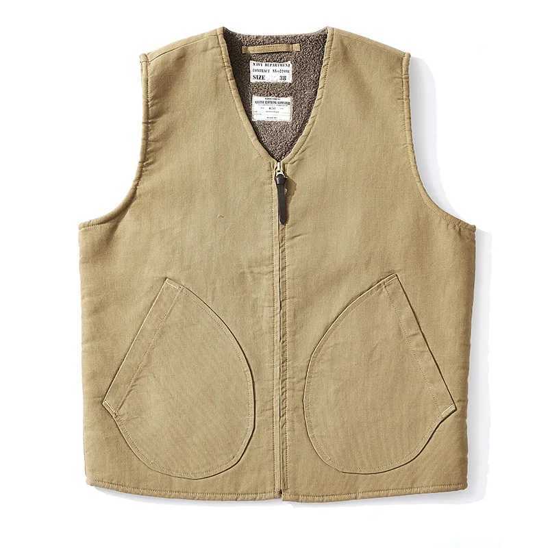 OK0403 Lamb Fleece Vest Men Winter Thicken Sport Outwear Keep Warm Zipper Pocket Decoration Solid Color Waistcoat X250403