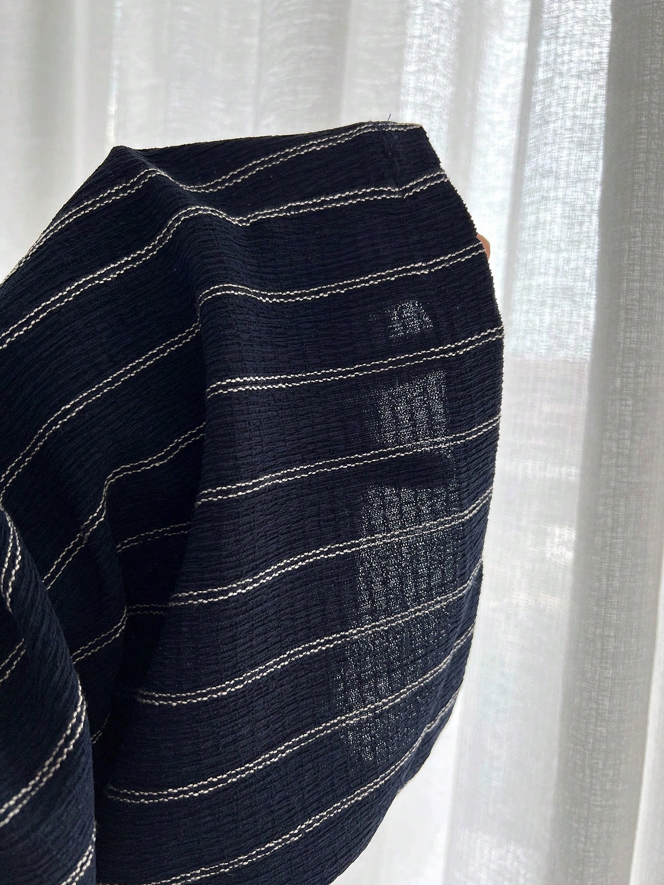 Elegant Apricot-Hued Longline Denim Inspired Harem Shorts by Retro-Inspired Fashion---110