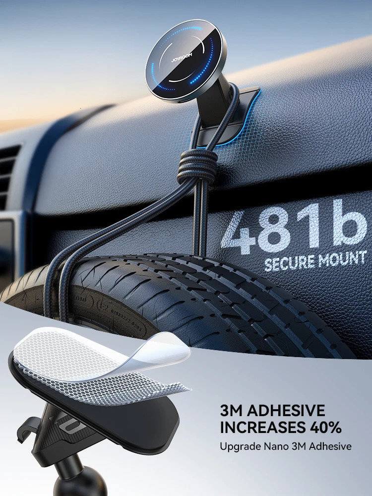 Joyroom Magnetic Car Phone Holder Mount Dashboard Air Vent Wirelees Charging Phone Holder For iPhone 16 15 14 13 12 JRZS502 251103