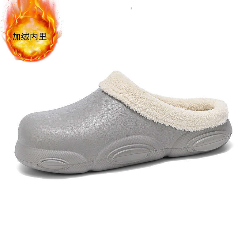 Thick bottomed plus size mop 2023 new autumn and winter collection, home warmth, anti slip, outerwear bag with cotton slippers for women