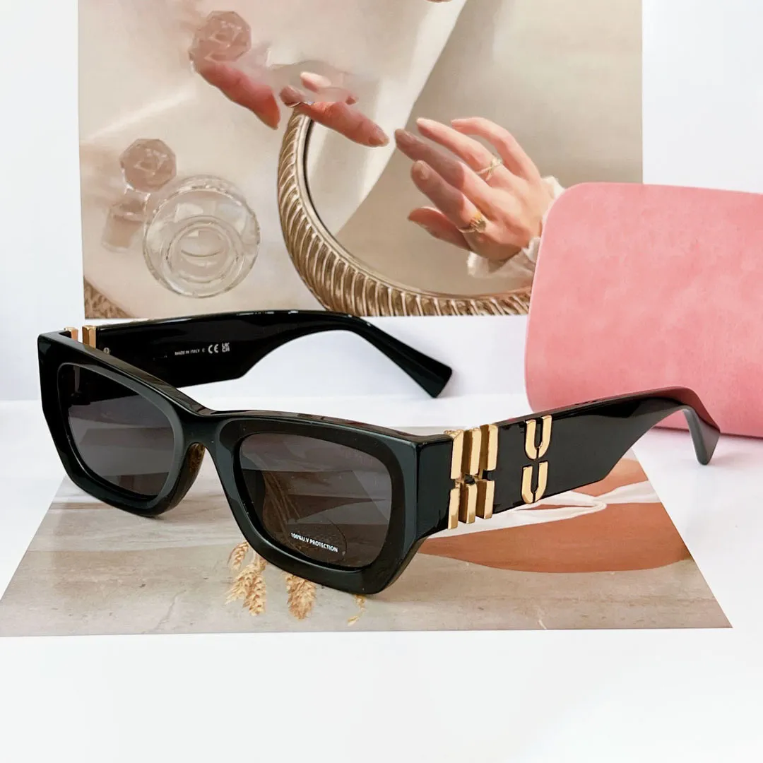Luxury Designer Oval Sunglasses for Women Classic Wide Rim Sun Protection Glasses Classic Hollow Letters UV400 Sunglasses with Box