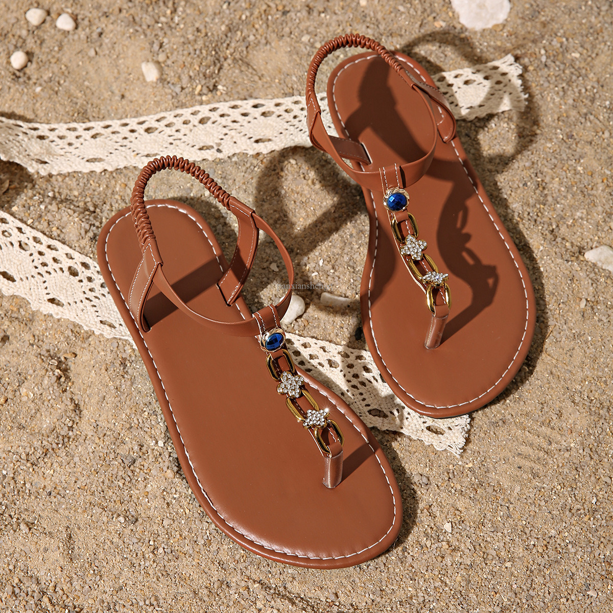 Diamond Sandals Women s Summer Fashion Designer For 2025 Multifunctional Outdoor Vacation Beach Shoes Flip Flops Soft Soled Flat Slippers