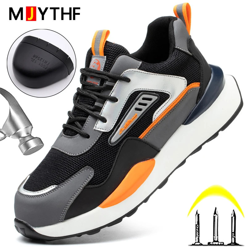 High Quality Indestructible Safety Shoes Men Work Sneakers Light Security Boots Men PunctureProofwork Boots Steel Toe Shoes 251030