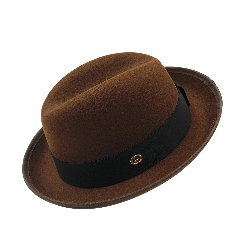 Pork pie hat brim men women Fedora classic gentleman bowler cosplay derby English panama jazz wholesale 251031