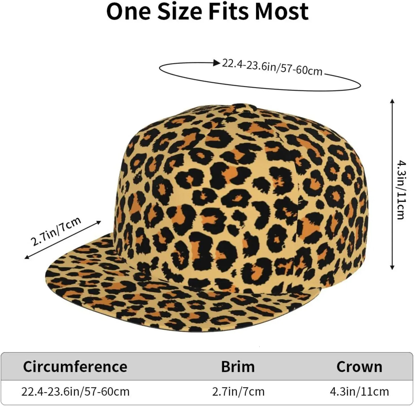 Funny Animal Print Adjustable Hat for Men and Women Sun Cap Hip Hop Cap Baseball Cap Flat Bill Brim Hat 250402