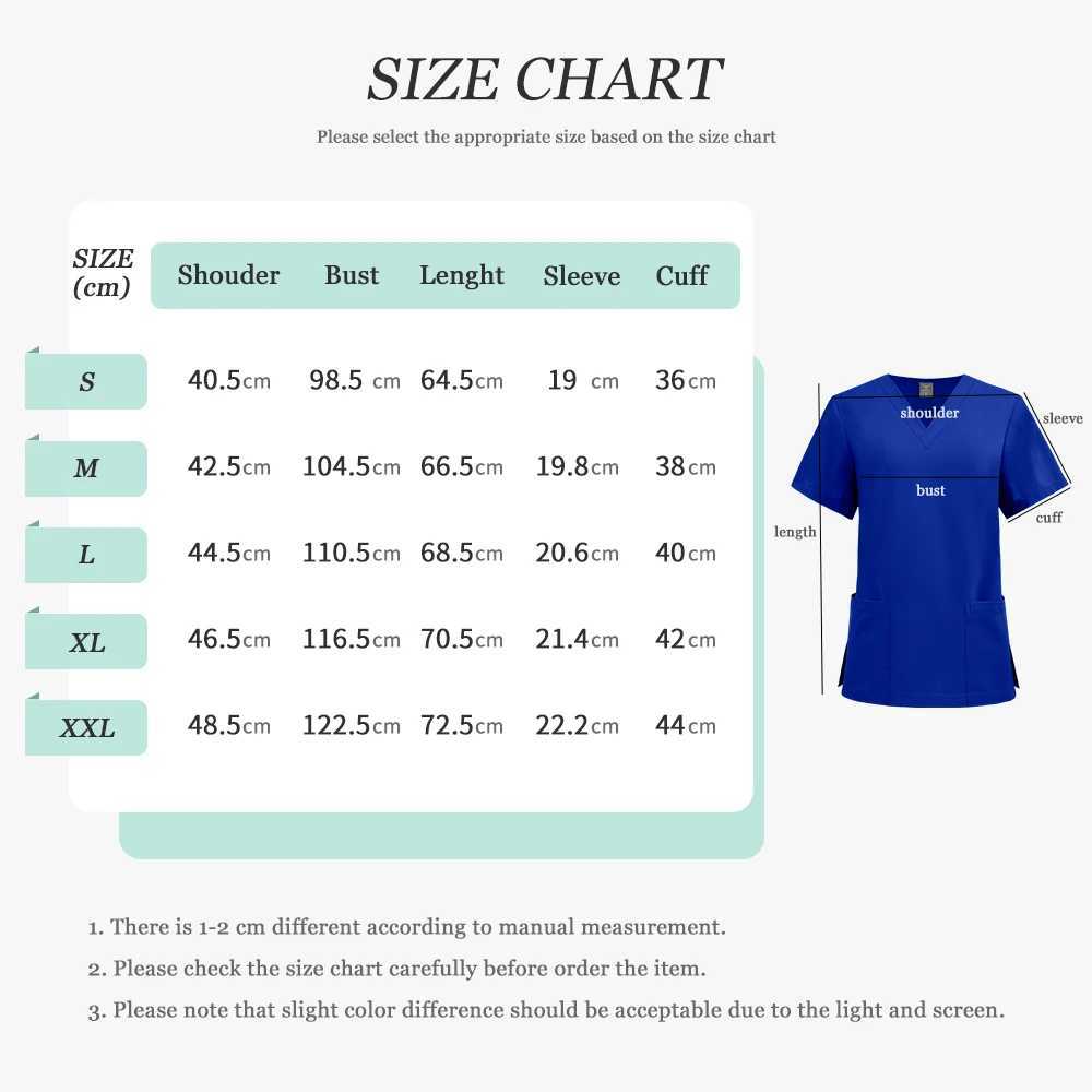 Unisex Medical Scrubs Vneck Short Sleeved Top Pet Grooming Nursing Clinic Uniform Lightweight Breathable Work Clothes Women Men J251103