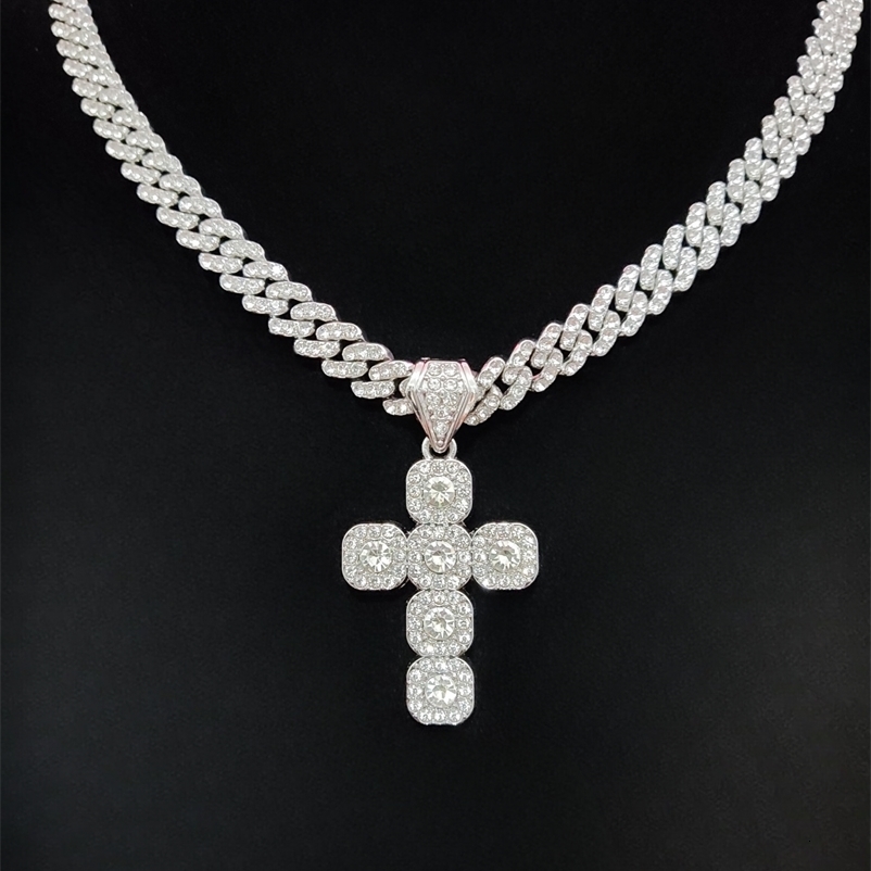 Arrived Hip Hop Cross Pendant Necklace Men Women Chain Iced Out Bling Necklaces HipHop Jewelry Fashion Gift 3 Styles 250402