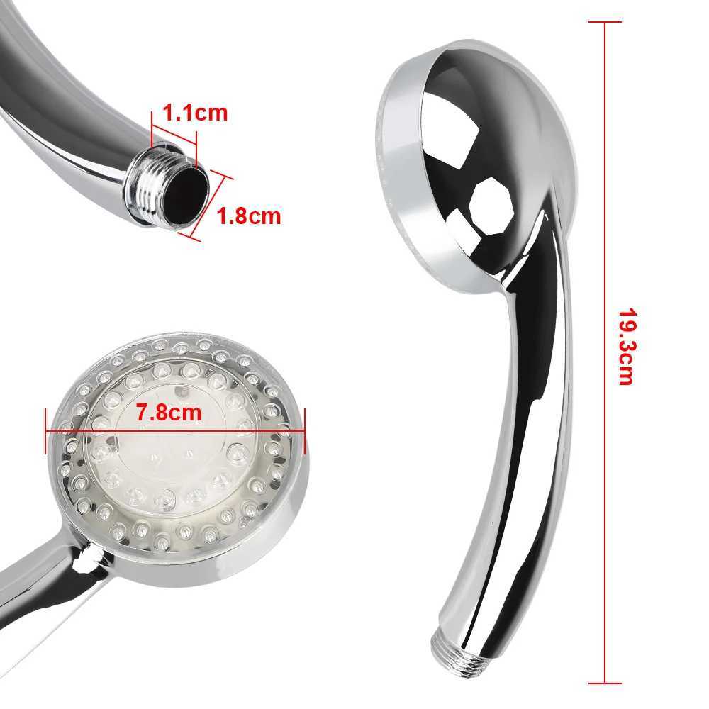 Square Fixed Shower traQuiet Rainfall Top Spray LED Shower 3 Temperature Sensor 7 Gradual Changing Y251103