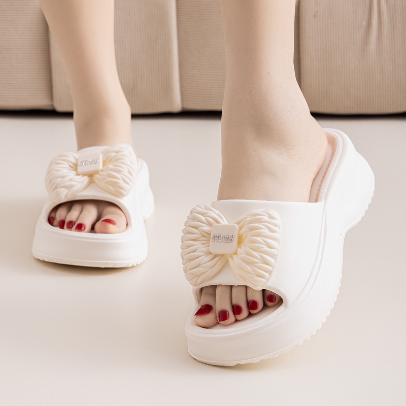 Free shipping 2025 slippers women trendy fashion butterfly bow lightweight beach outdoor indoor slippers casual shoes