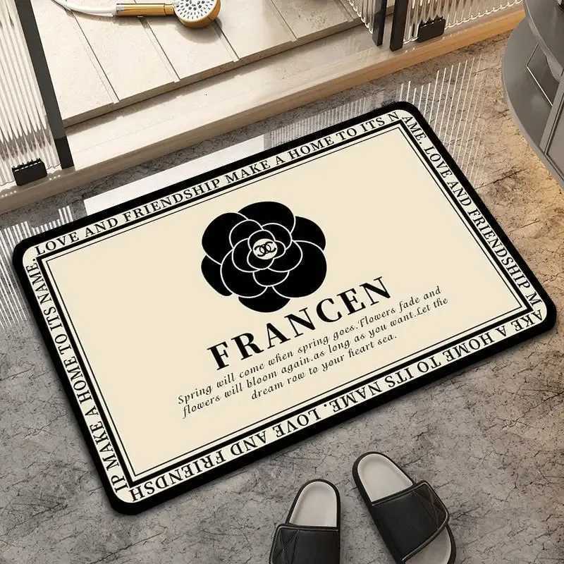 luxery VIKAMA Modern Light Luxury Premium Feeling Diatomite Bathroom Anti-slip Kitchen Wear-resistant Dirty Floor Mats Home Decoration designer C25110