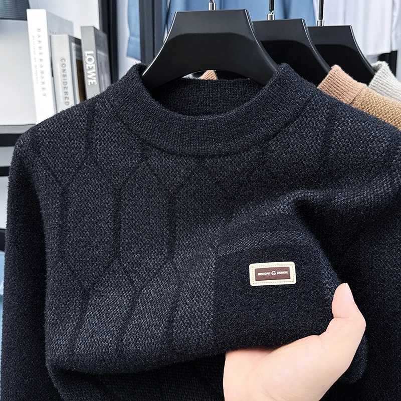 Winter New Arrival Hot Sales Half High Collar Mens Knitted Sweater Luxury Quality Thicken Soft Warm Pullovers Fashion MenswearT251103