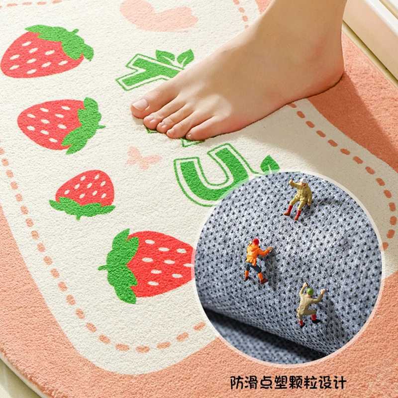 Small Fresh Floor Mats Soft Flowers Words Rugs Home Entrance Carpets Bedroom Toilet Bathroom Door Absorbent Non-Slip Foot Pad C251103