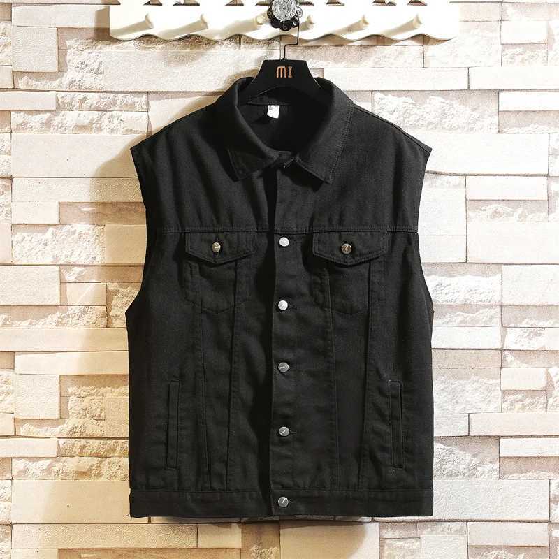 New Denim Vest Men Sleeveless Denim Jacket Casual Waistcoat Men Solid Color Jean Coat Male Streetwear Mens Clothing 2022 X250403
