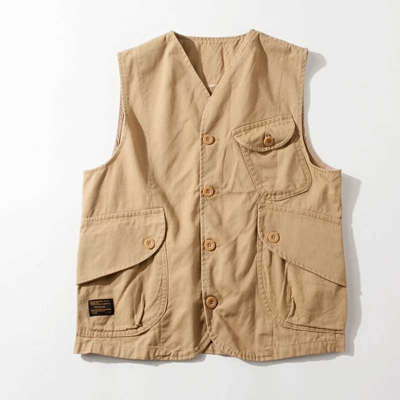 Janpanese Styles Mens Workwear Vest Outdoor Lightweight Cargo Safari Fishing Vests Shooting Travel Cargo Vest with Pockets X250403