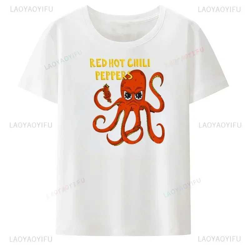 2024 RHCP Rock Band Unisex T Shirt Red Hot Chili Peppers Amazing T-shirts Retro Lounge Band Red Sea Op Hip-hop Tees X250403
