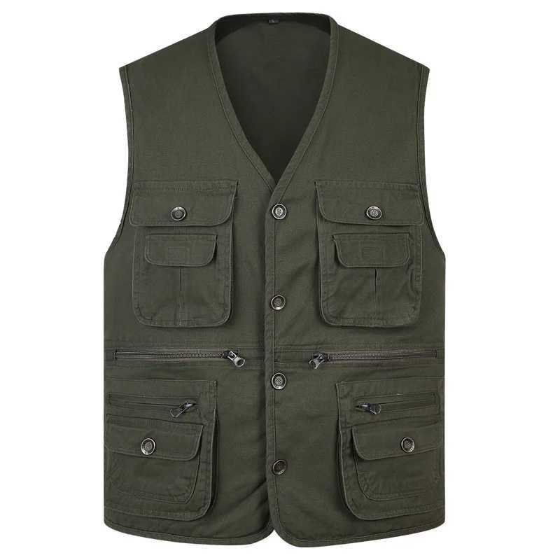 Outdoor Fishing Vests Quick Dry Breathable Multi Pocket Mesh Jackets Photography Hiking Vest Army green fish Vest X2504037