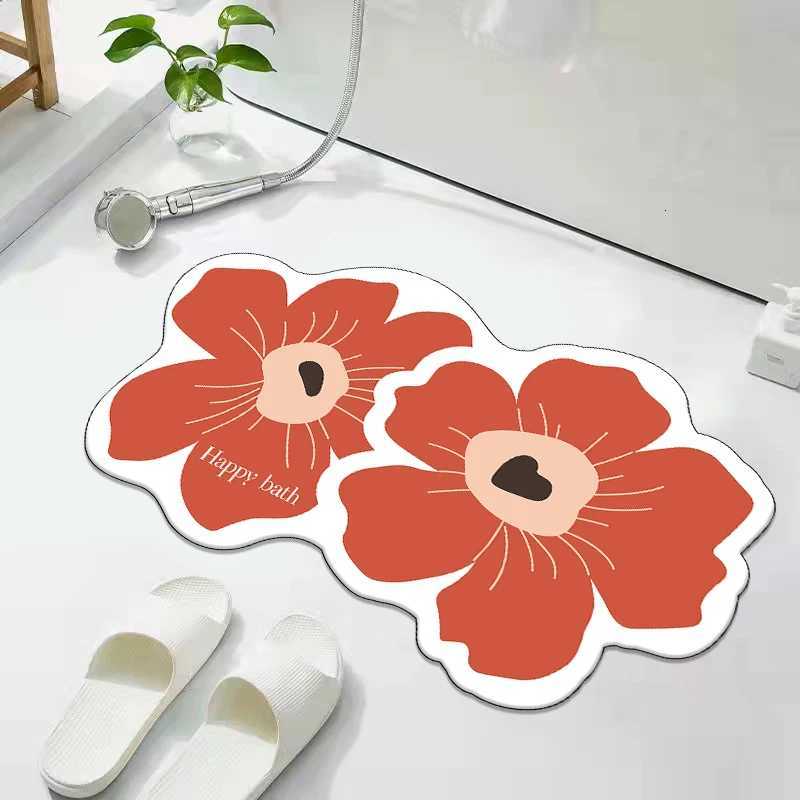 Japanese cartoon bathroom absorbent floor mat diatom mud foot mat toilet household anti-skid mat C251103