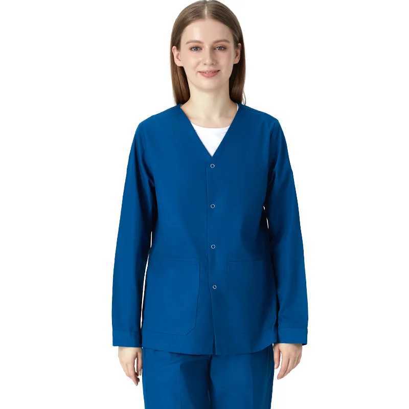 Long Sleeves Nurse Suits Scrub Set Women Medical Uniform Set Workwear Veterinary Dental Assistant Doctor Working Outfit 206 J251103
