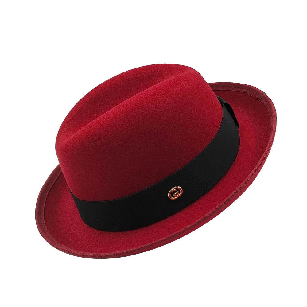 Pork pie hat brim men women Fedora classic gentleman bowler cosplay derby English panama jazz wholesale 251031