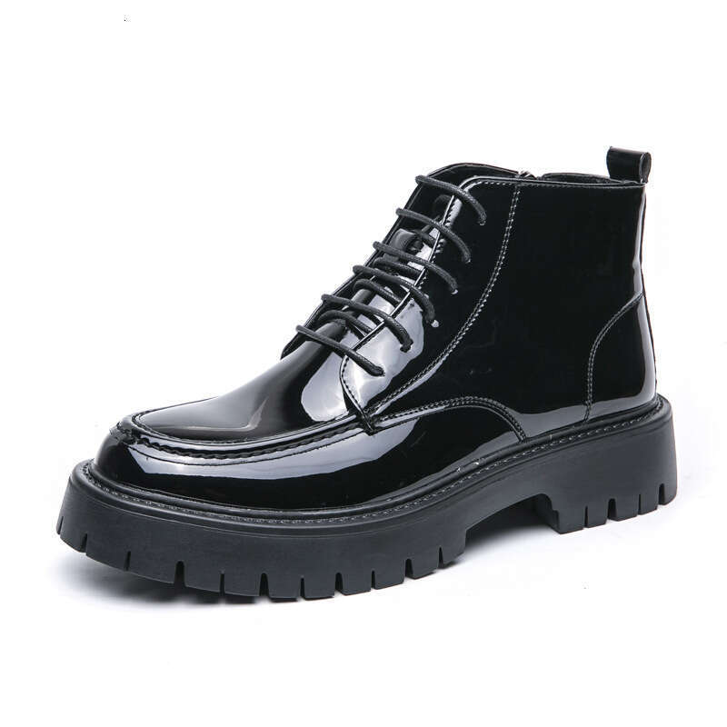 Men's Large Casual 2024 Autumn/Winter New Mid Top Martin Korean Edition Trendy Side Zipper Boots