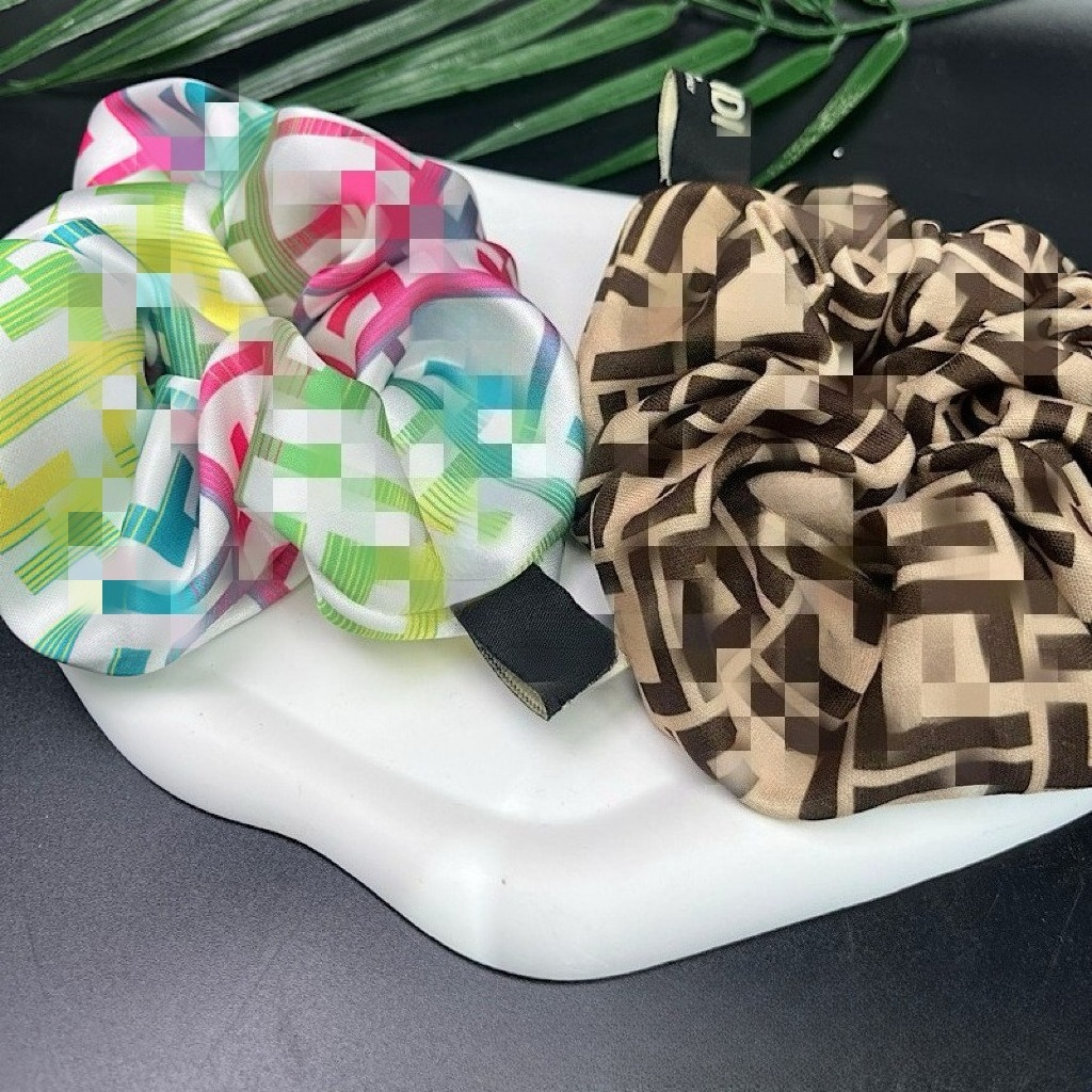 Designer Letter Scrunchies Women Fashion Hair Accessories Elegant Hair Rubber Bands Jewelry Accessory