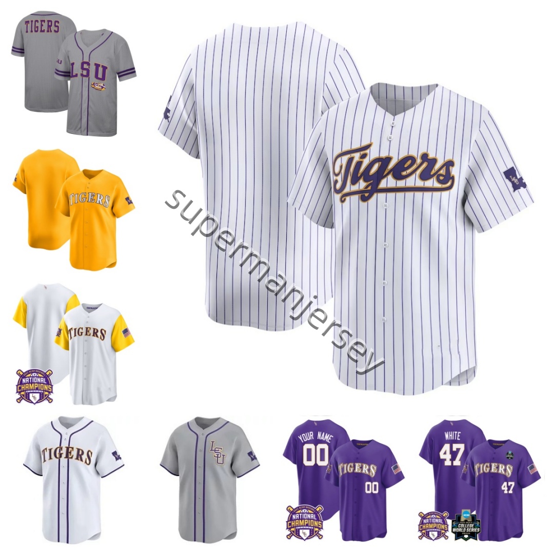 Dylan Crews Paul Skenes Ty Floyd 2025 LSU Baseball Jersey Mikie Mahtook Aaron Hill Jacob Berry Grant Taylor Tre' Morgan Custom Stitched LSU Tigers Jerseys aa