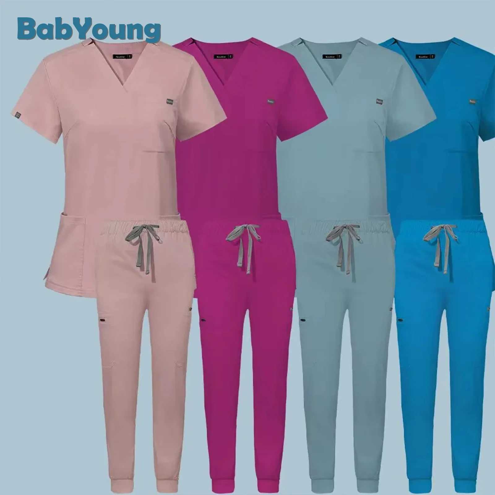 Operating Room Medical Uniform Scrubs Hospital Working Scrubs Set Medical Supplies Nurse Dental Surgery Suit Workwear J251103