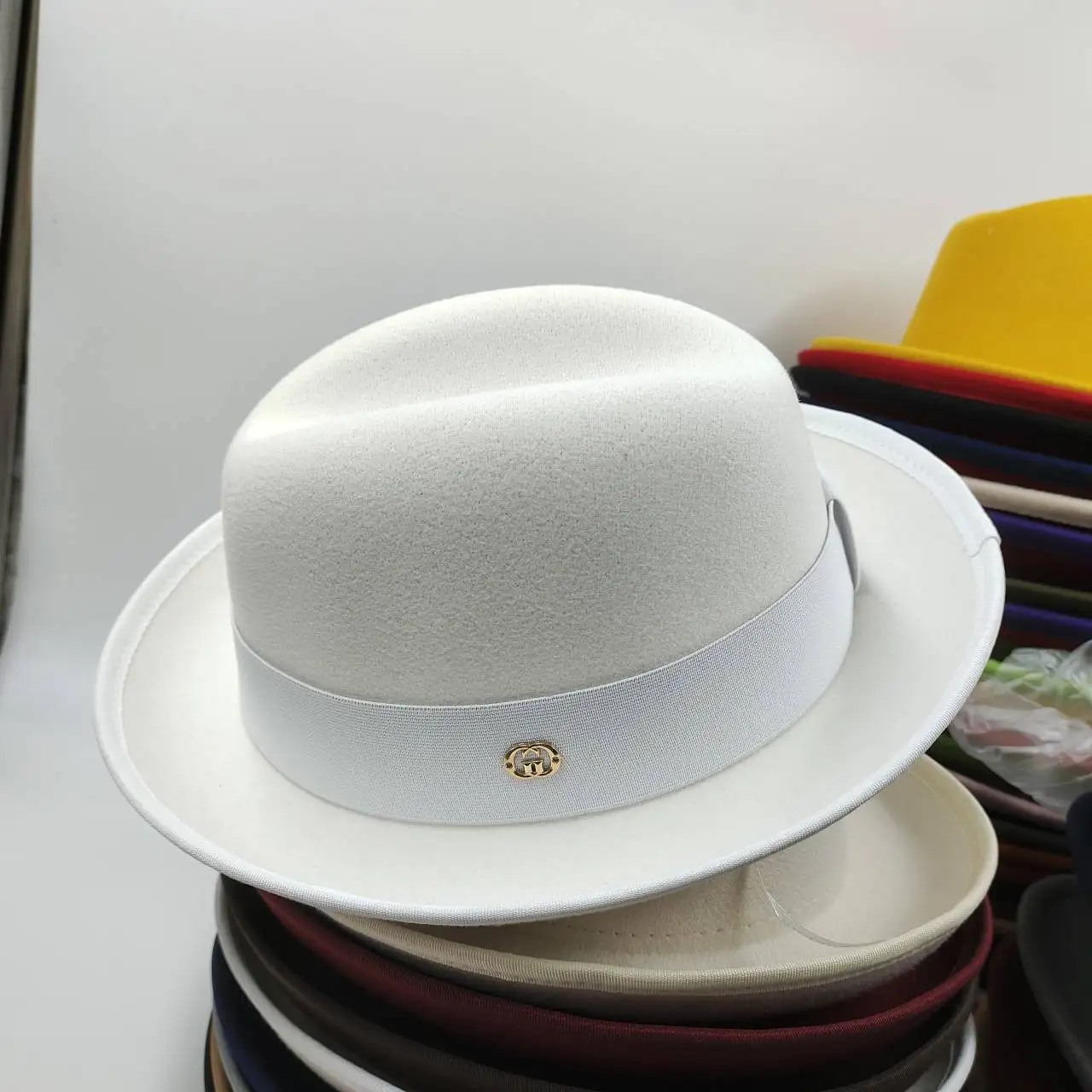 Pork pie hat brim men women Fedora classic gentleman bowler cosplay derby English panama jazz wholesale 251031