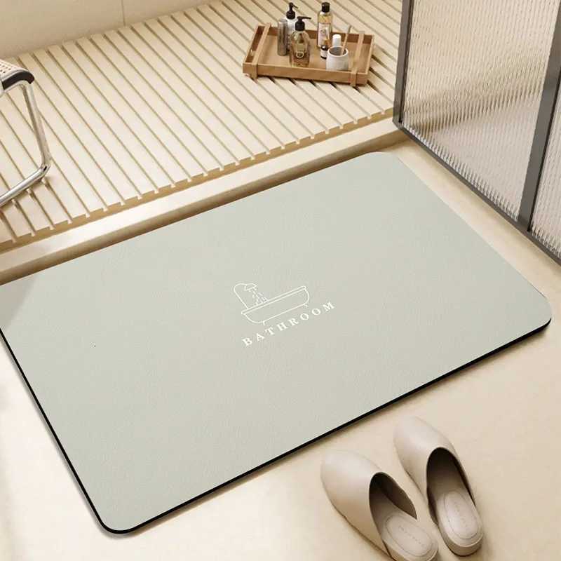 VIKAMA Bathroom Diatomite Floor Mat Solid Colour Minimst Bathroom Foot Mat Doorway Non-Slip Water-Absorbent Quick-Drying Mat C251103