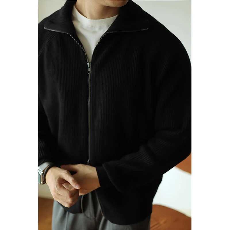 Autumn and Winter Warm Knitted Zipper Jaet for Men Casual Lightweight Open Cardigan Sle Anti-Ball Easy Care Ular TopT251103