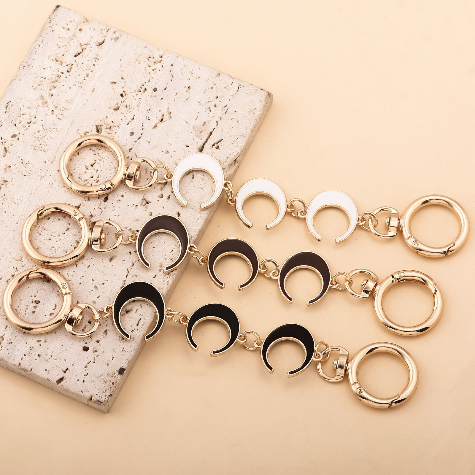 designer bag charm Mahjong Metal Underarm Modification Bag Chain Moon Strawberry Heart Pearl Extension Shoulder Strap Accessories keychain designer