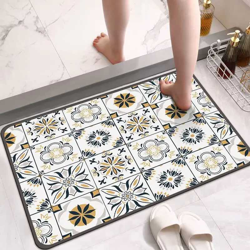 Bathroom floor matdiatom mud water-absorbing non-slip mat at the door of the bathroomhousehold foot matdoor toilet carpet mat C251103