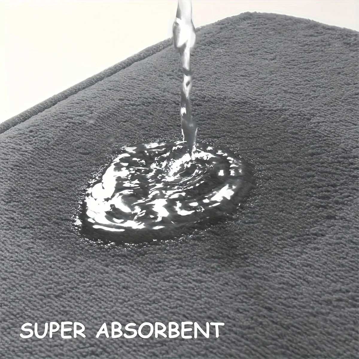 Thickened bathroom flannel absorbent floor mat shower room door non-slip foot mat household toilet mat C251103