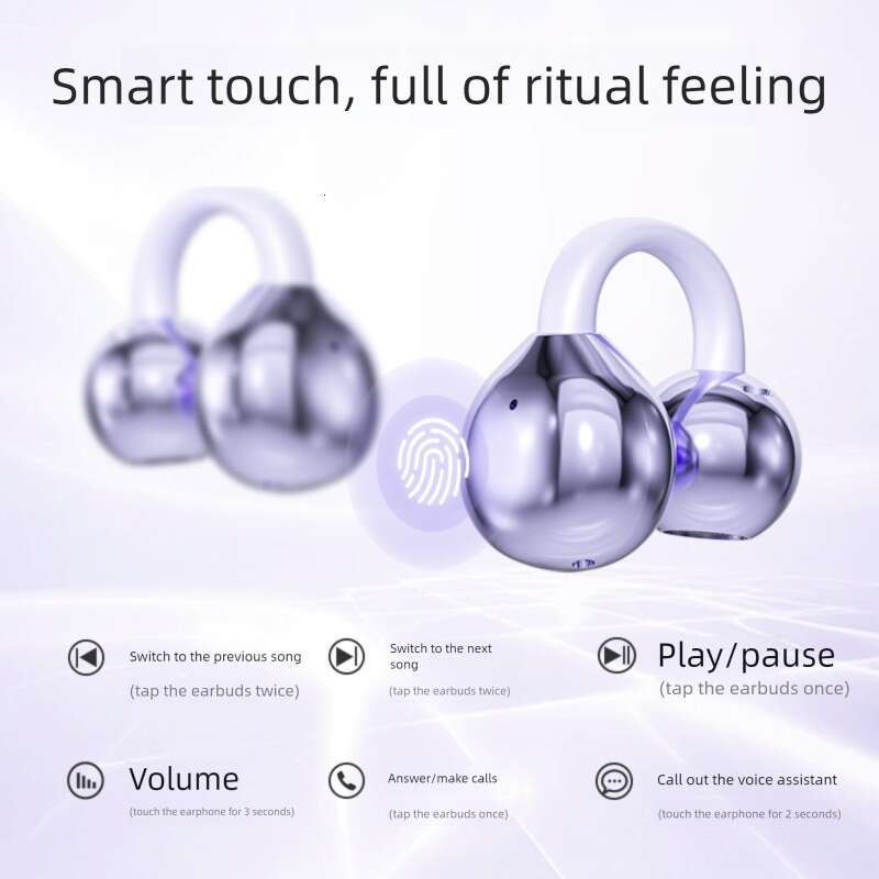 Famous Brand M Smart AI Translation Clip On Air Conduction Open Ear Non In Bluetooth Earphones