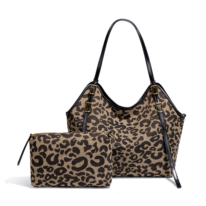 Leopard Shoulder Bag for Women er Handbag Purse Clutch Bucket Bag Trendy PU Leather Causal Travel Tote Bag 241122