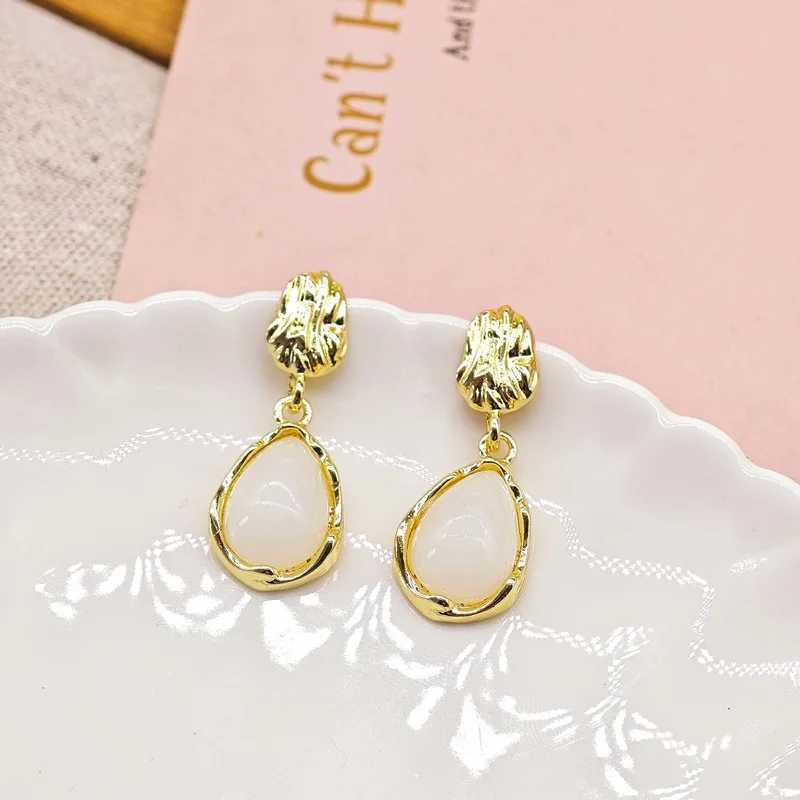 Irregular Fold Water Drop Dangle Earrings for Female Geometric Pendant Ear Wedding Jewelry Gift C251103