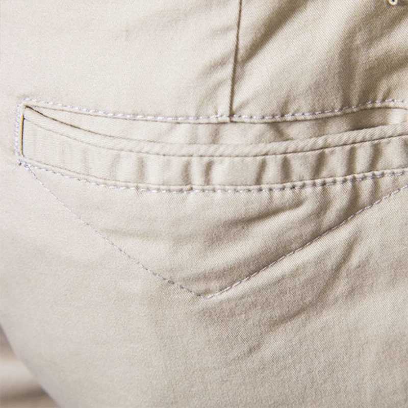 Men Shorts Summer Cotton Elastic Waist Casual Classic Fit Business Half Pants Stretch Khaki Chino Shorts Strtwear Beach Shorts X250403