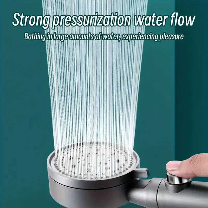 Grey High Pressure 5 Modes Hand Held Shower Set Filter with OnOff Pause Universal Bathro Accessories Y251103