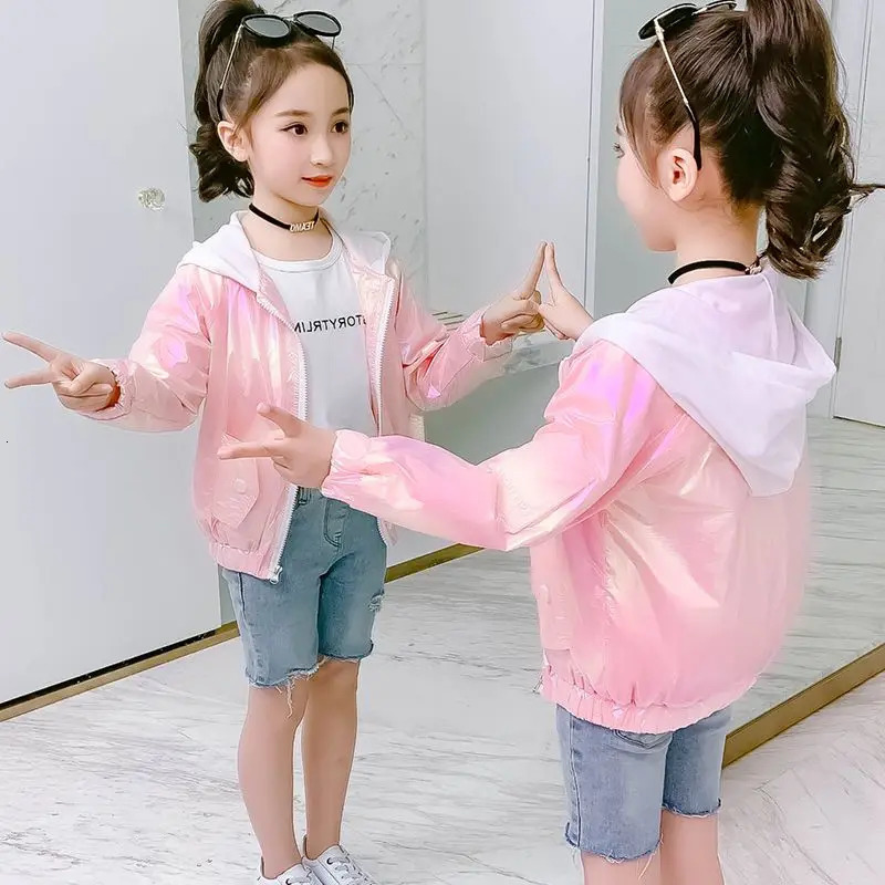 Girls summer sun protection jacket princess childrens casual clothing for ages 312 250325z