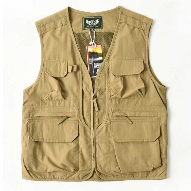 Summer New Outdoor Vests Men Utility US Tactical Multi-pocket Vest Techwear Outdoor Hiking Fishing Photography Safari Cargo Vest X250403