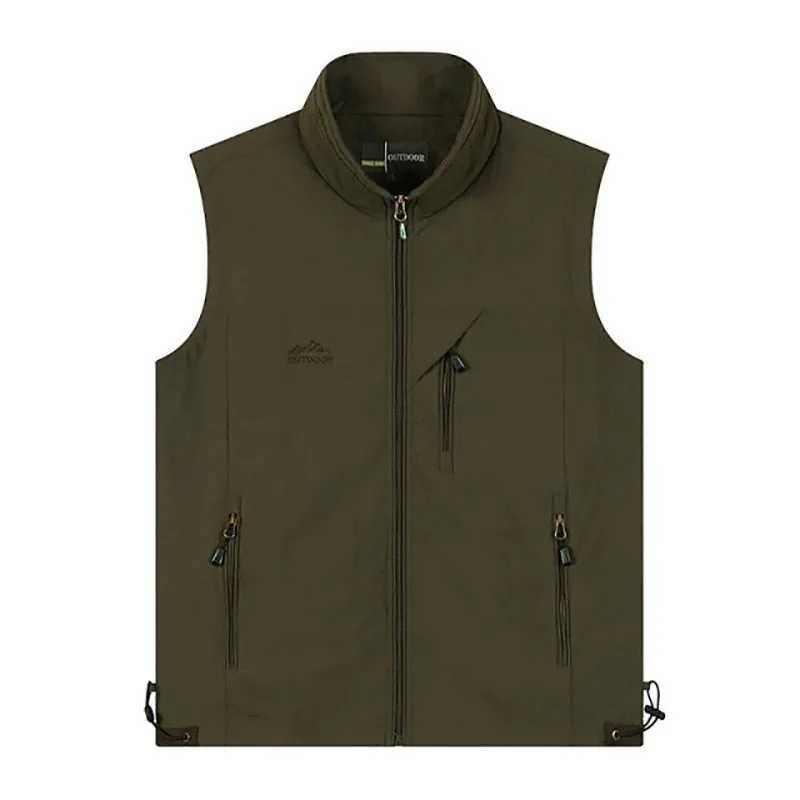 2024 New Fashion Mens Vest Windproof Solid Sleeveless Jacket Motorcycle Ourdoor Waterproof Biker Vest for Men Clothing X250403