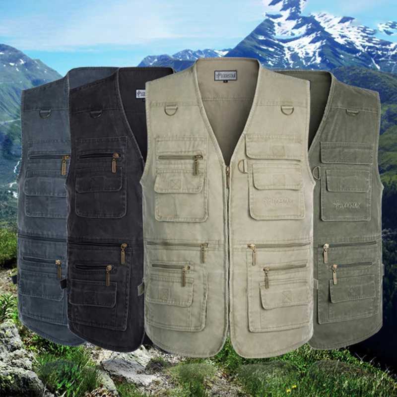 Fishing Vest Mesh Spring and Autumn Plus Multi-Pocket Vest Fishing Multifunctional Outdoor Fishing Tooling Shoulder Casual Vest X250403